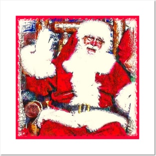 santa waving Posters and Art